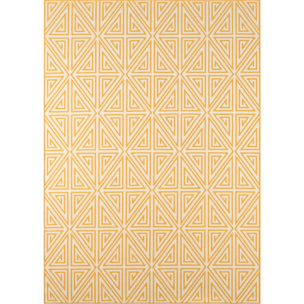 Contemporary Rectangle Area Rug, Yellow, 8'6" X 13'