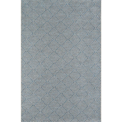 Contemporary Rectangle Area Rug, Blue, 7'10" X 10'10"