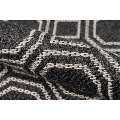 Contemporary Rectangle Area Rug, Charcoal, 7'10" X 10'10"