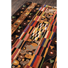 Contemporary Rectangle Area Rug, Black, 8' X 11'
