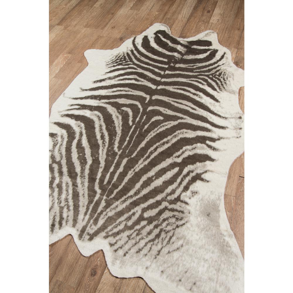 Modern Rectangle Area Rug, Grey, Acrylic & Polyester 5'3" X 7'10"