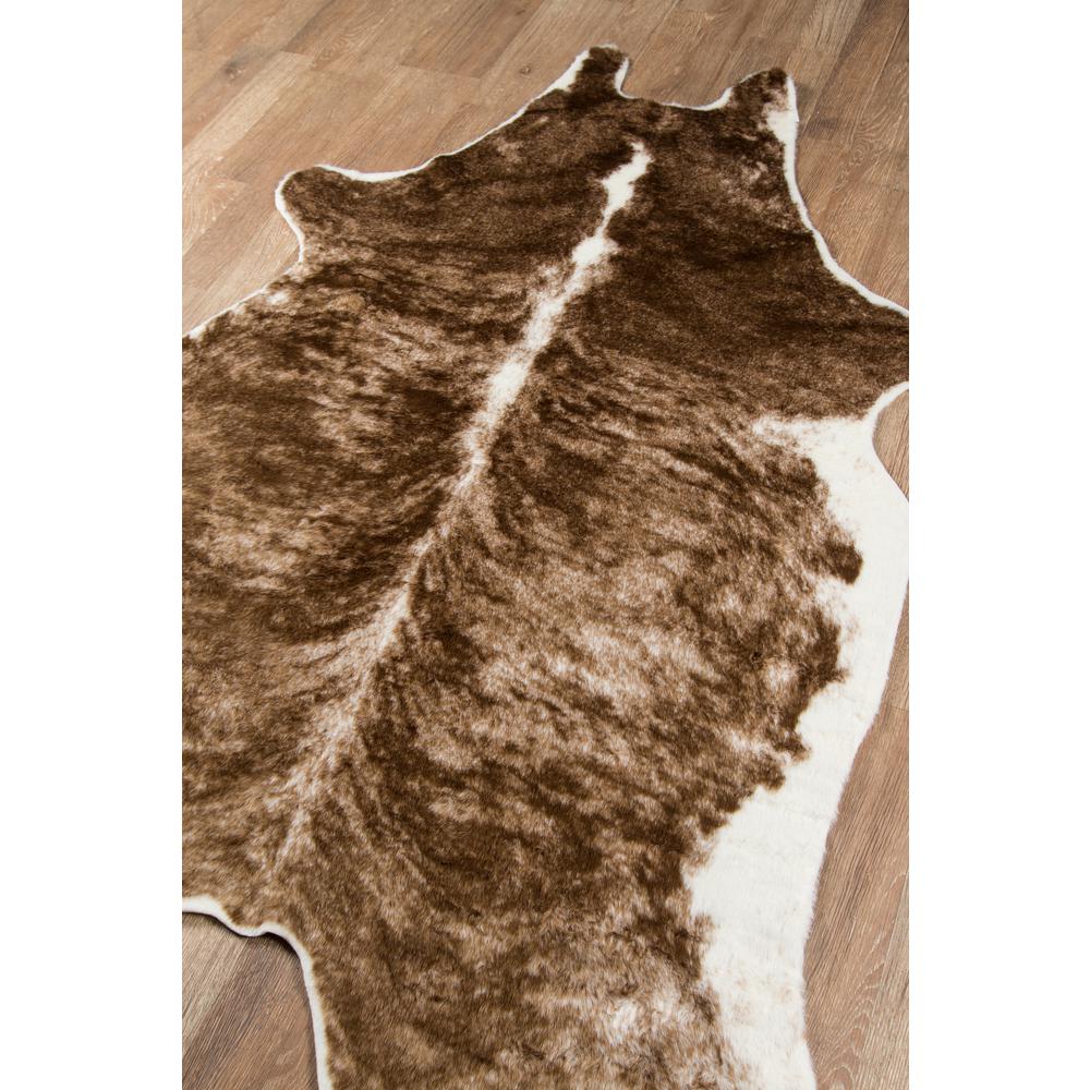 Modern Rectangle Area Rug, Brown, 5'3" X 7'10"