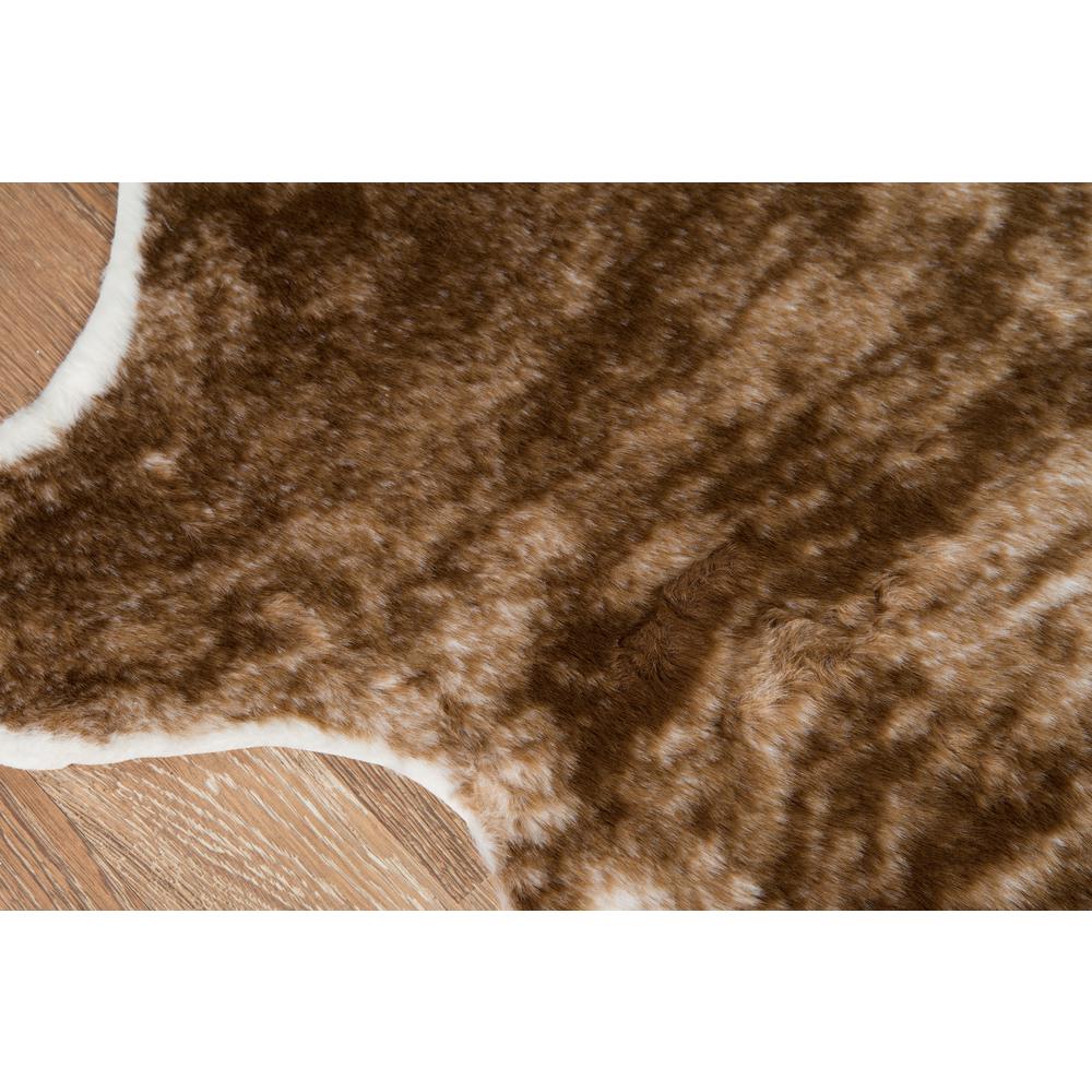 Modern Rectangle Area Rug, Brown, 5'3" X 7'10"