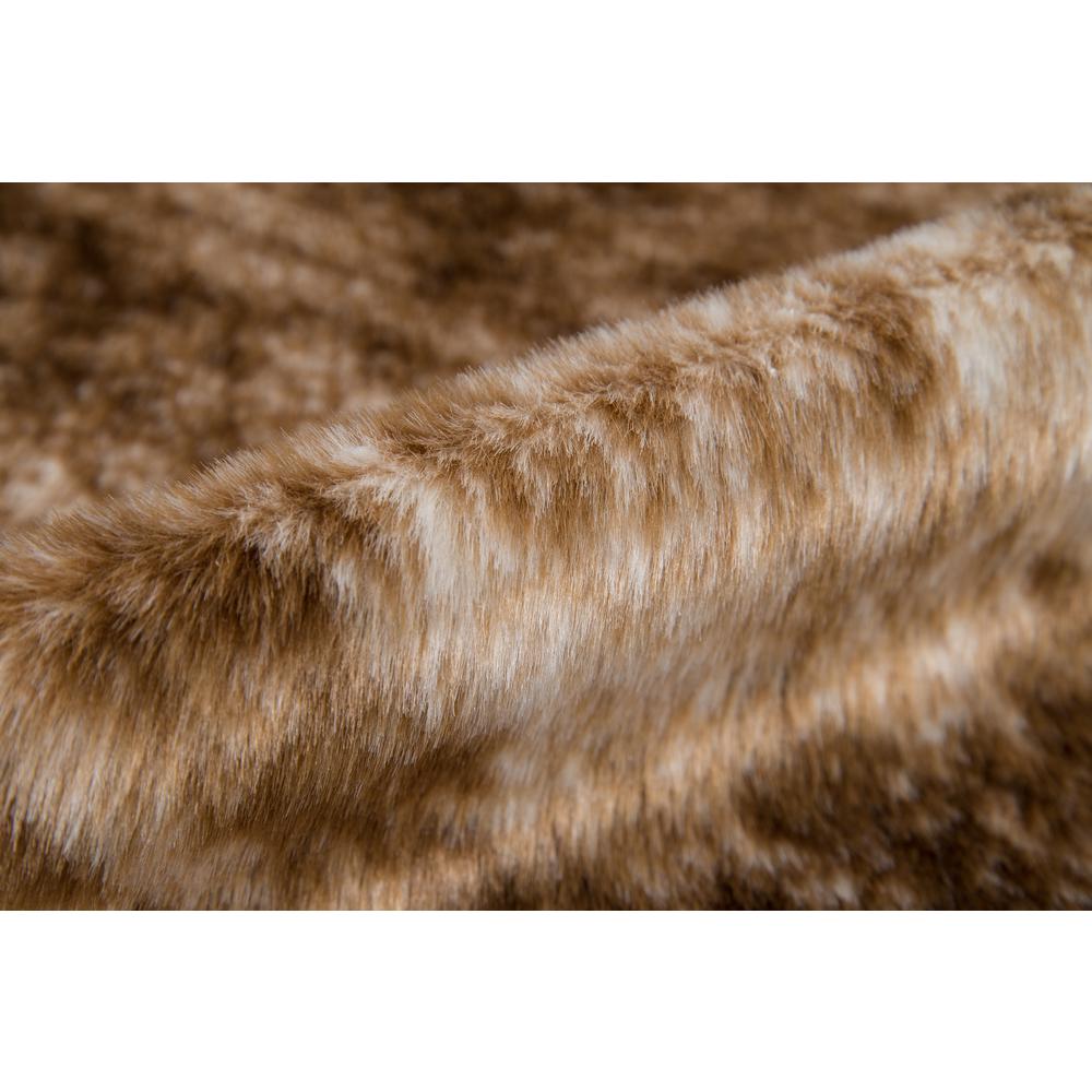 Modern Rectangle Area Rug, Brown, 5'3" X 7'10"