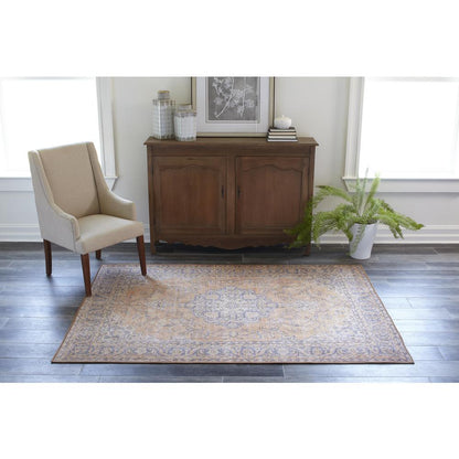 Traditional Rectangle Area Rug, Copper, 10' X 14'