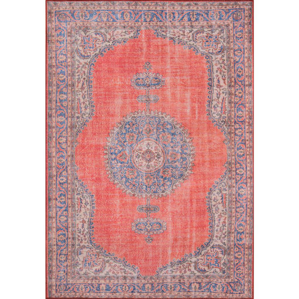 Traditional Rectangle Area Rug, Red, 2' X 3'