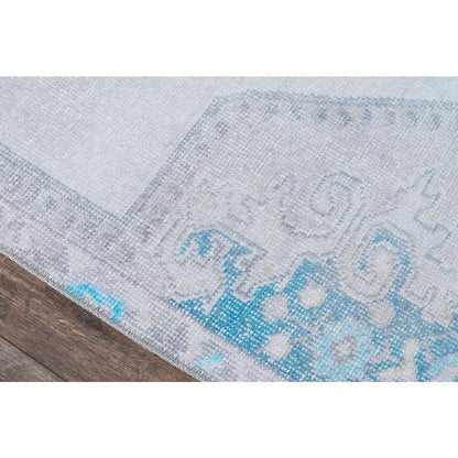 Traditional Rectangle Area Rug, Grey, 2' X 3'