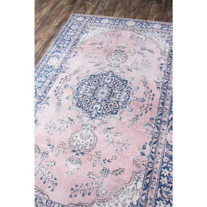 Traditional Rectangle Area Rug, Pink, 2' X 3'