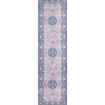 Traditional Rectangle Area Rug, Pink, 10' X 14'