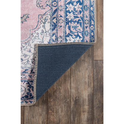 Traditional Rectangle Area Rug, Pink, 10' X 14'