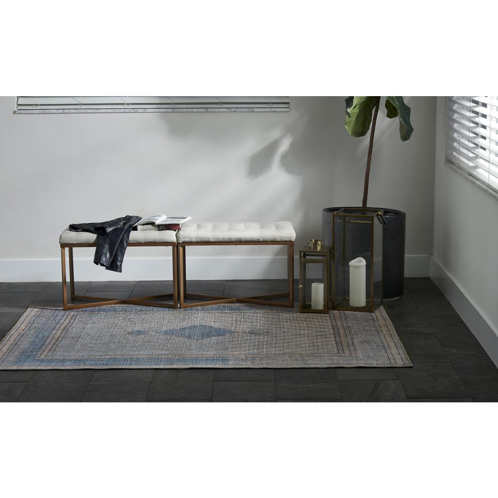 Traditional Rectangle Area Rug, Blue, 8'5" X 12'