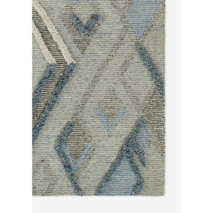 Contemporary Rectangle Area Rug, Blue, 4' X 6'