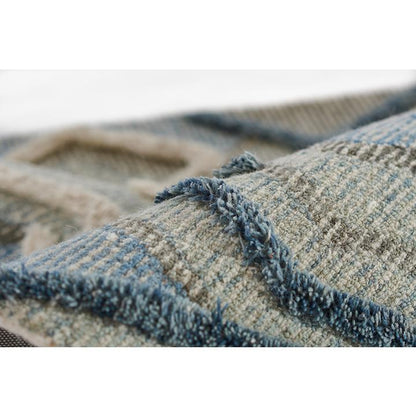 Contemporary Rectangle Area Rug, Blue, 4' X 6'