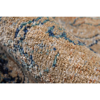 Traditional Rectangle Area Rug, Navy, 2' X 3'