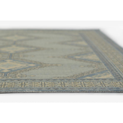Traditional Rectangle Area Rug, Blue, 2' X 3'