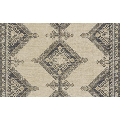 Traditional Rectangle Area Rug, Charcoal, 2' X 3'