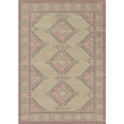 Traditional Rectangle Area Rug, Pink, 2' X 3'