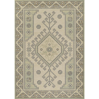 Traditional Rectangle Area Rug, Sage, 2' X 3'
