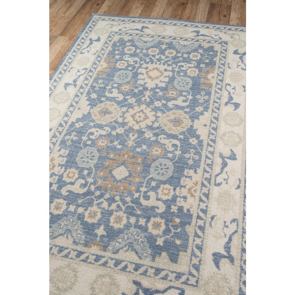Traditional Rectangle Area Rug, Light Blue, 2' X 3'