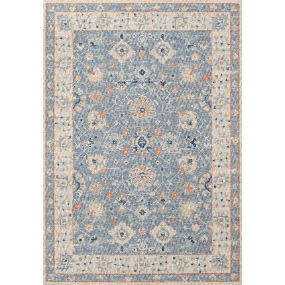 Traditional Rectangle Area Rug, Blue, 2' X 3'