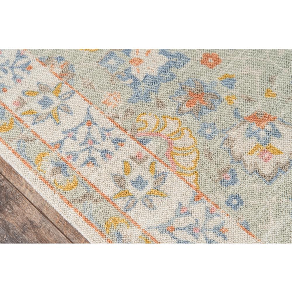 Traditional Rectangle Area Rug, Light Blue, 2' X 3'