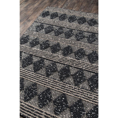 Contemporary Rectangle Area Rug, Charcoal, 2' X 3'