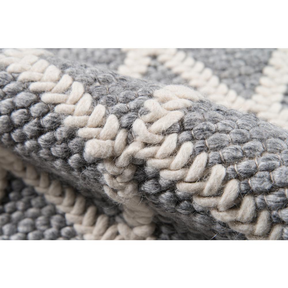 Contemporary Rectangle Area Rug, Grey, 2' X 3'