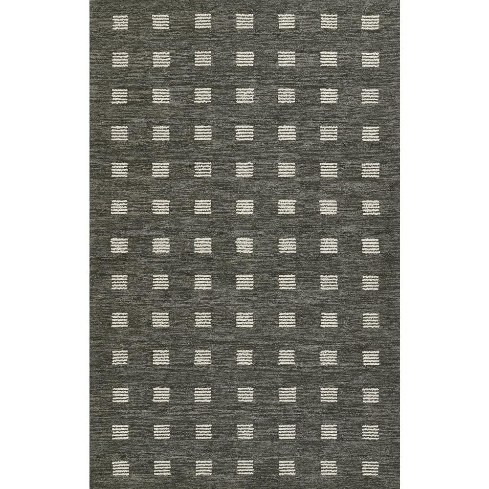 Contemporary Rectangle Area Rug, Charcoal, 2' X 3'