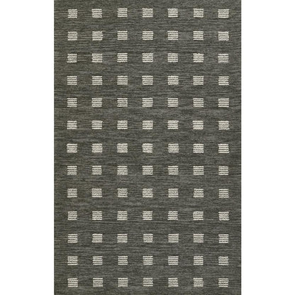 Contemporary Rectangle Area Rug, Charcoal, 2' X 3'