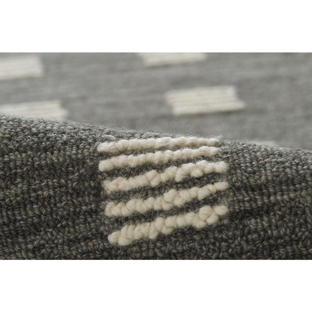 Contemporary Rectangle Area Rug, Charcoal, 2' X 3'