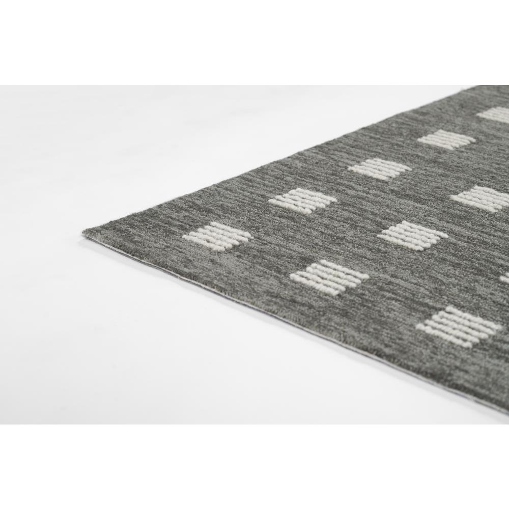 Contemporary Rectangle Area Rug, Charcoal, 2' X 3'