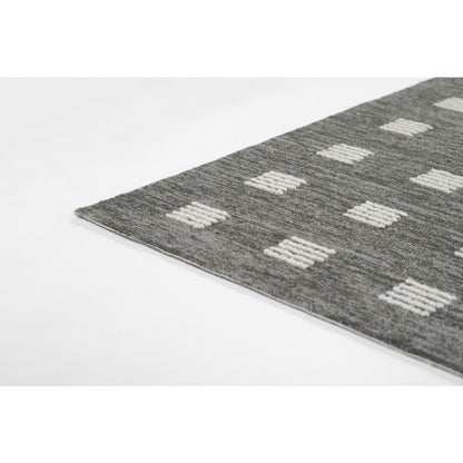 Contemporary Rectangle Area Rug, Charcoal, 2' X 3'
