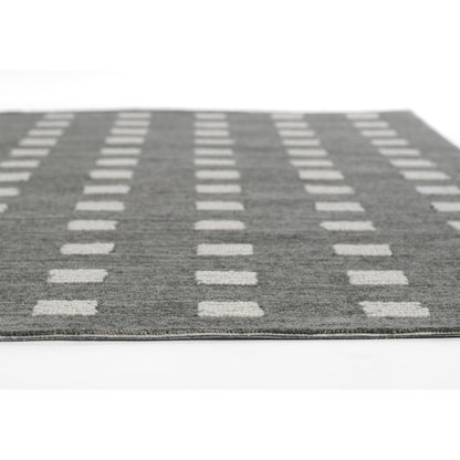 Contemporary Rectangle Area Rug, Charcoal, 2' X 3'