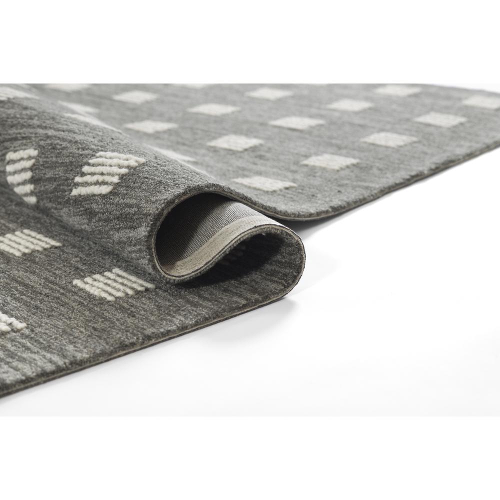 Contemporary Rectangle Area Rug, Charcoal, 2' X 3'