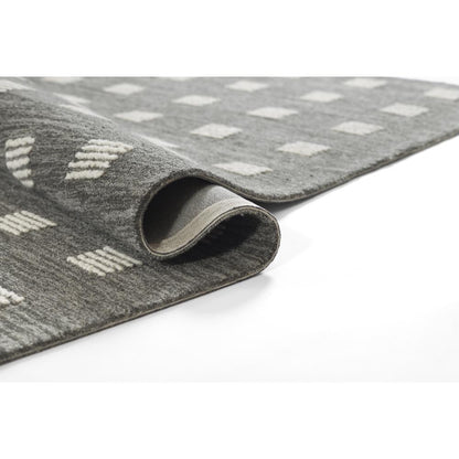 Contemporary Rectangle Area Rug, Charcoal, 2' X 3'