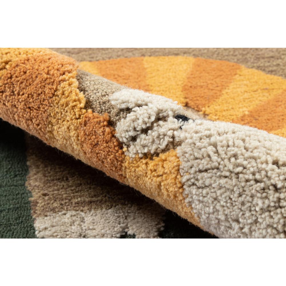 Contemporary Rectangle Area Rug, Green, 3' X 5'
