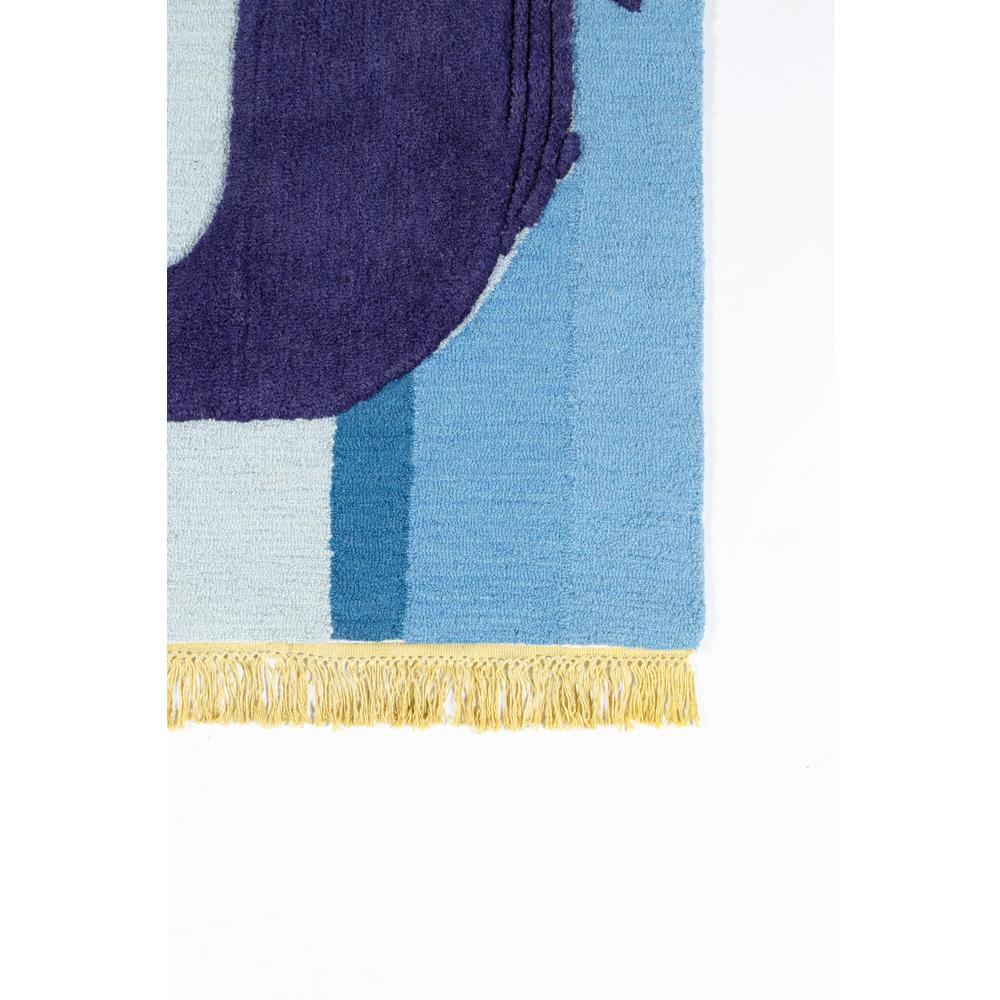 Contemporary Rectangle Area Rug, Blue, 3' X 5'