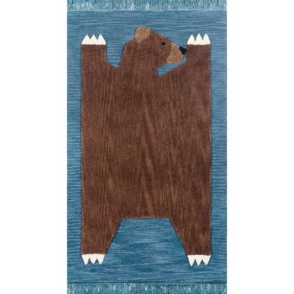 Contemporary Rectangle Area Rug, Navy, 3' X 5'