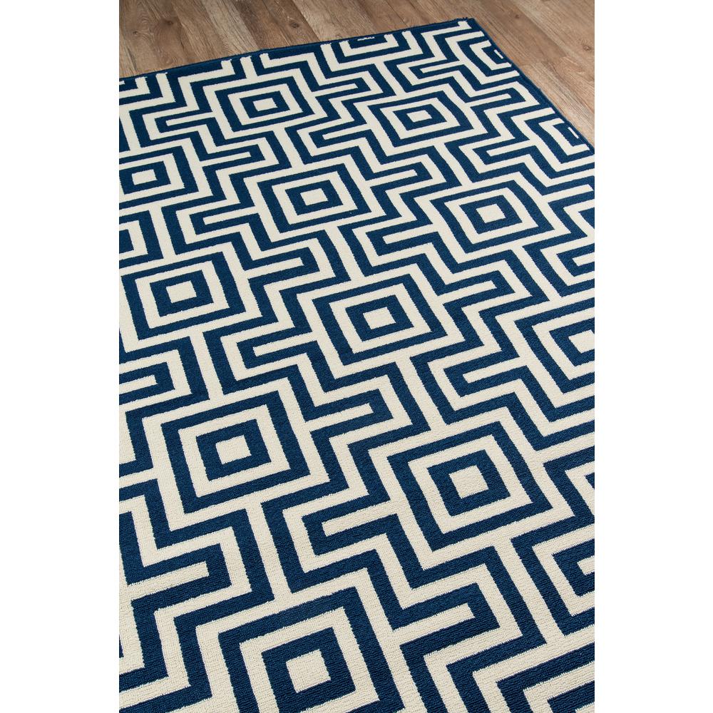 Contemporary Rectangle Area Rug, Navy, 1'8" X 3'7"