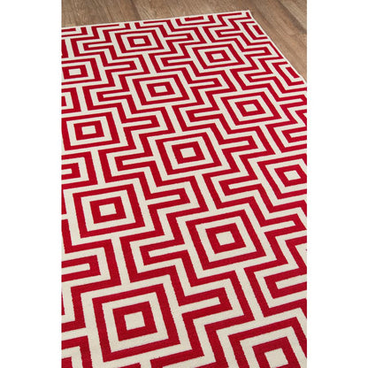 Contemporary Rectangle Area Rug, Red, 1'8" X 3'7"