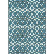 Contemporary Rectangle Area Rug, Blue, 1'8" X 3'7"