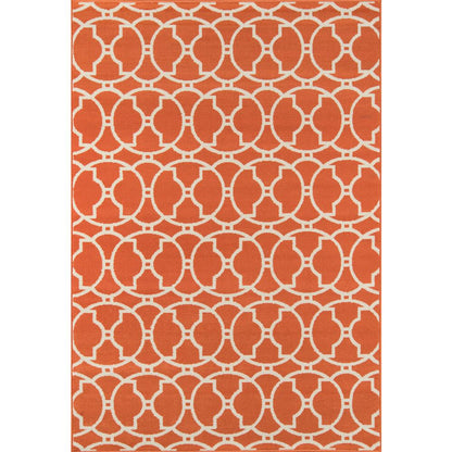 Contemporary Rectangle Area Rug, Orange, 1'8" X 3'7"
