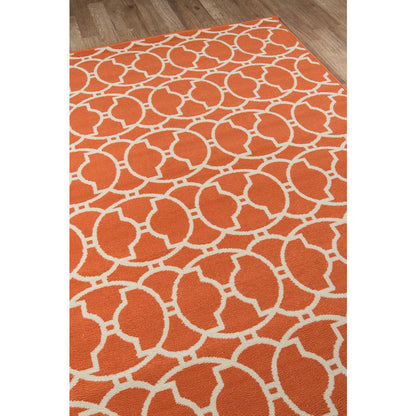 Contemporary Rectangle Area Rug, Orange, 1'8" X 3'7"