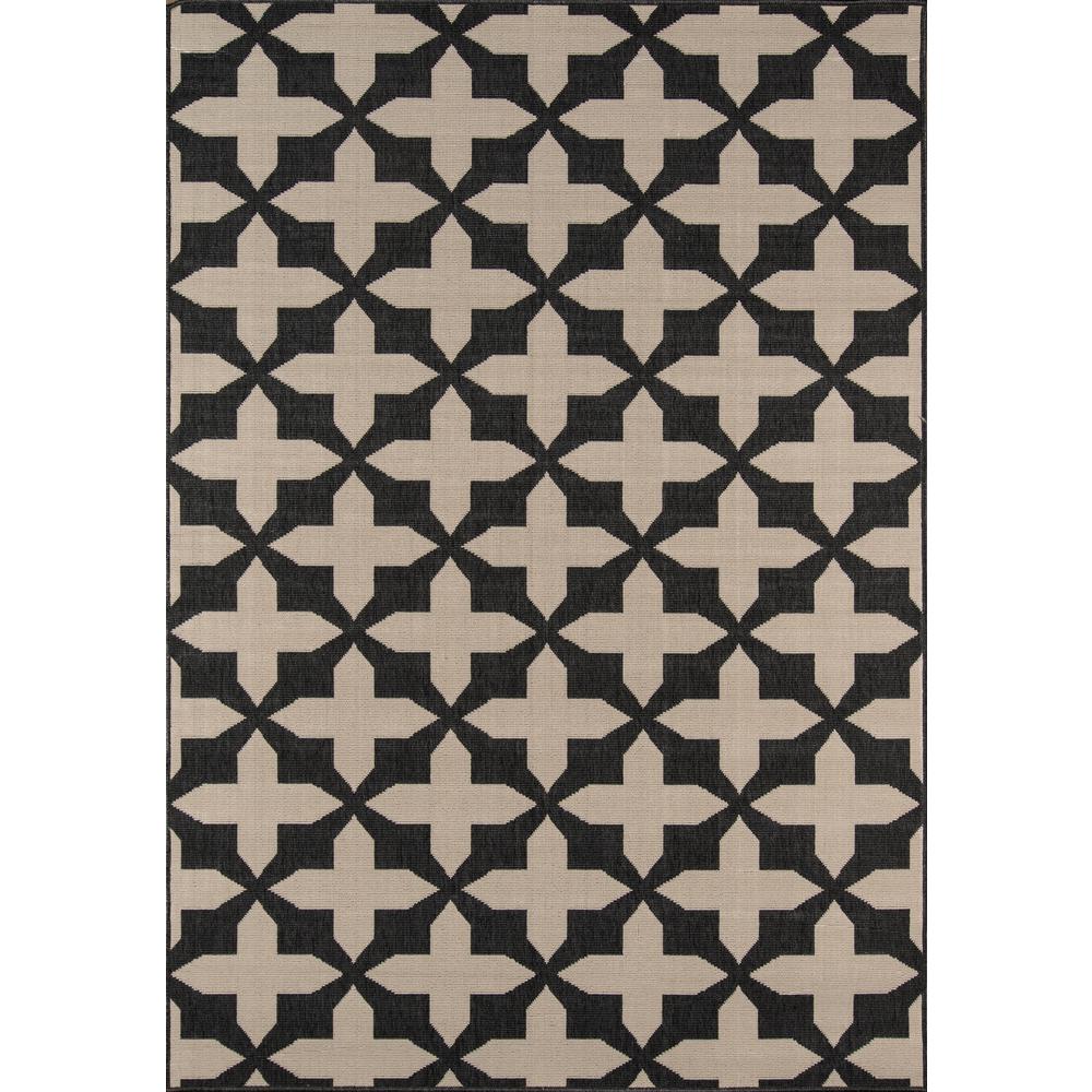 Contemporary Rectangle Area Rug, Charcoal, 1'8" X 3'7"