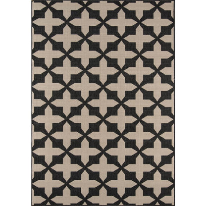 Contemporary Rectangle Area Rug, Charcoal, 1'8" X 3'7"