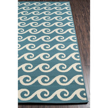 Contemporary Rectangle Area Rug, Blue, 1'8" X 3'7"