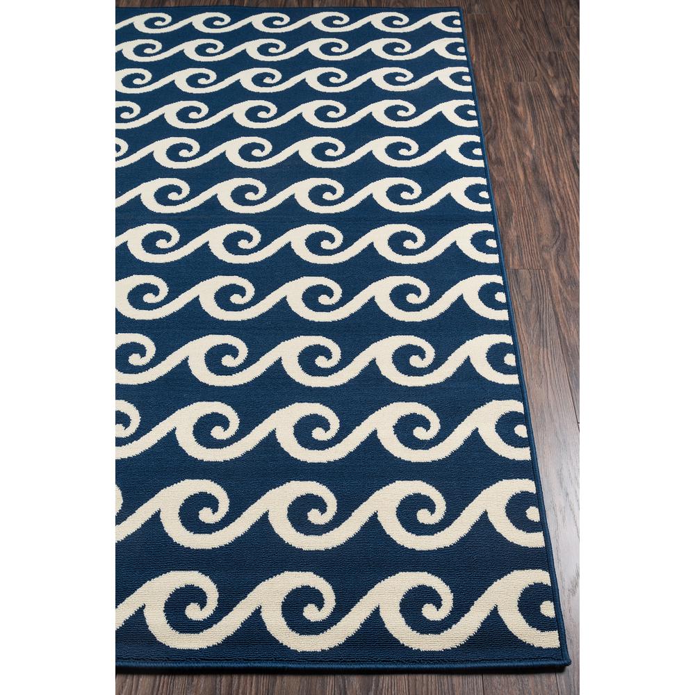 Contemporary Rectangle Area Rug, Navy, 1'8" X 3'7"