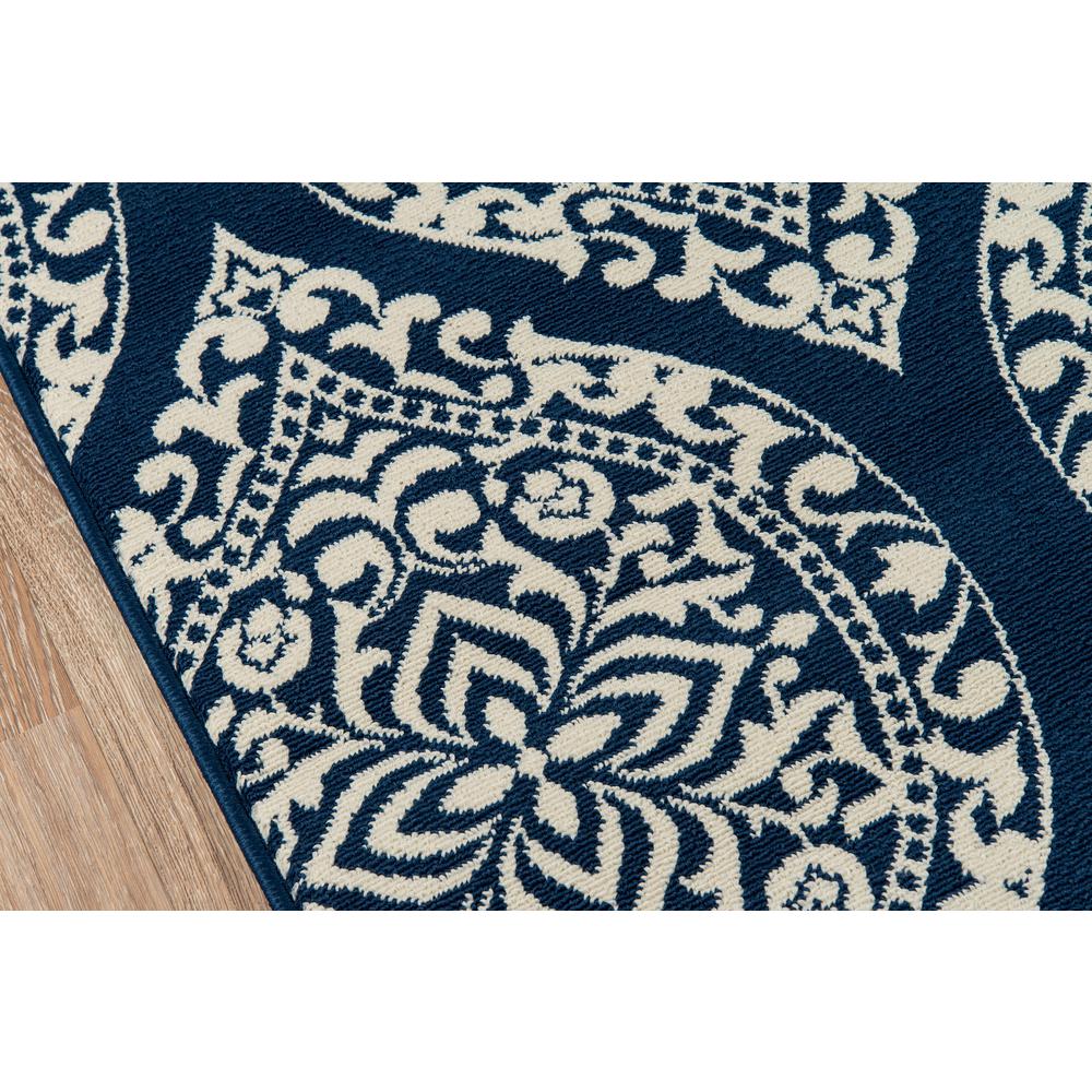 Contemporary Rectangle Area Rug, Navy, 1'8" X 3'7"