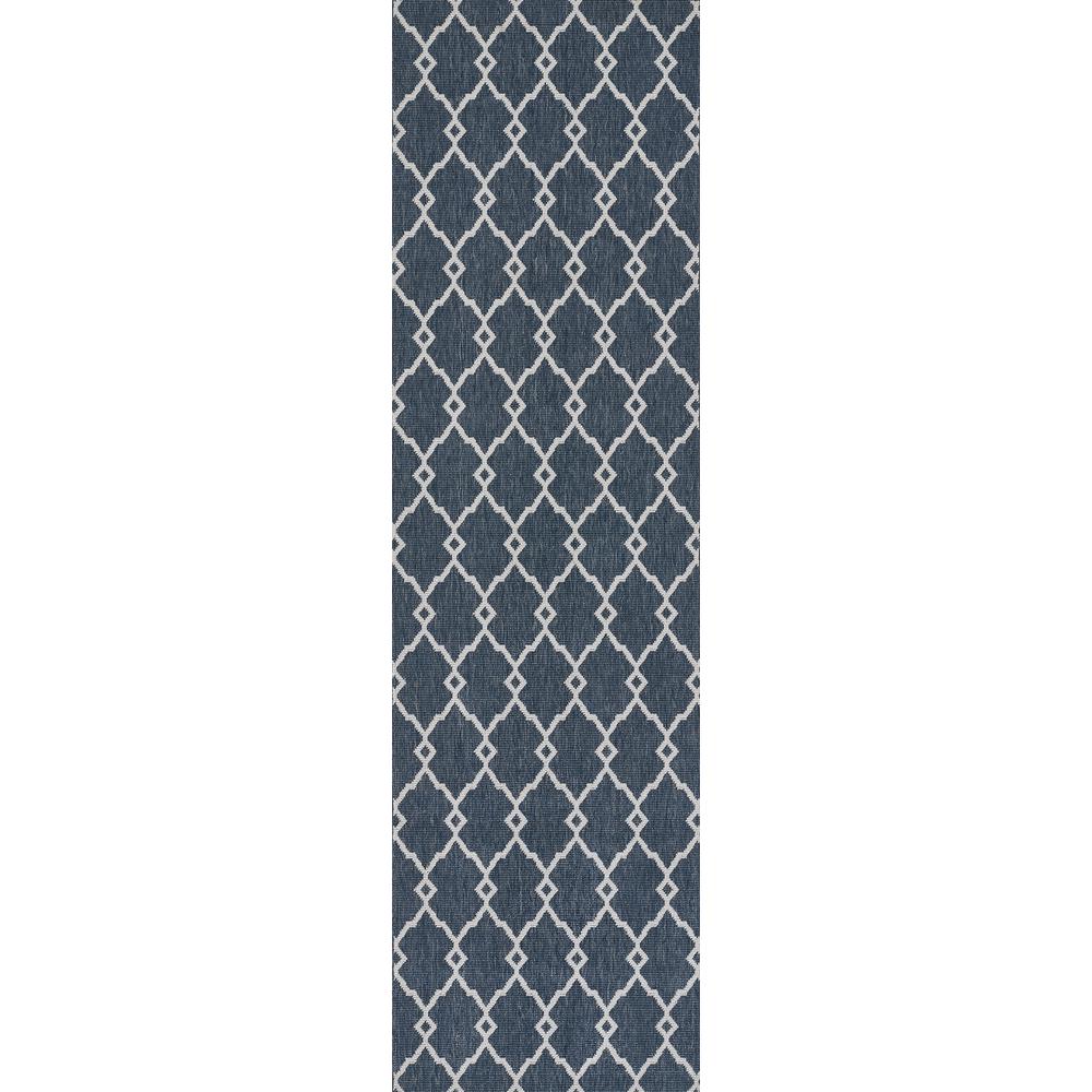 Contemporary Rectangle Area Rug, Denim, 1'8" X 3'7"