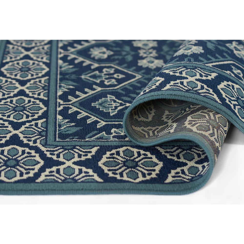 Transitional Rectangle Area Rug, Navy, 1'8" X 3'7"